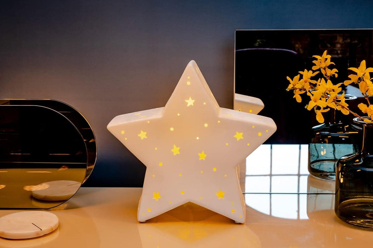 Star - Handmade Porcelain Table Lamp.