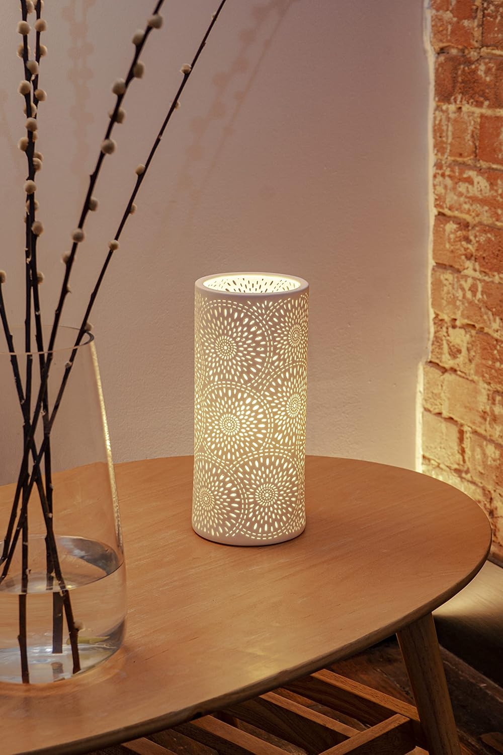Handmade Fireworks Porcelain Column Lamp