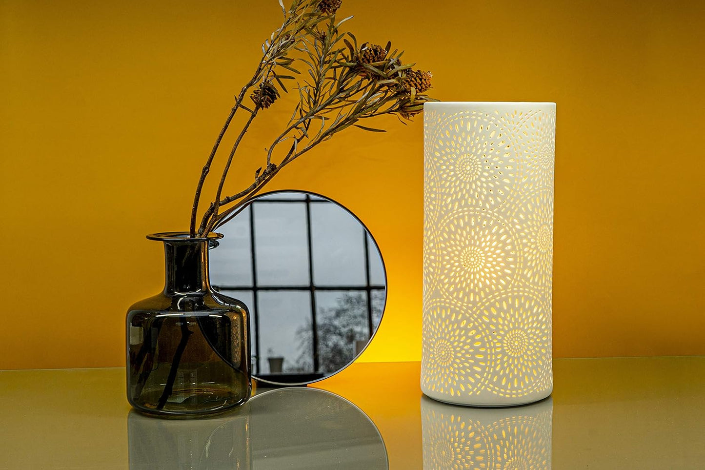 Handmade Fireworks Porcelain Column Lamp