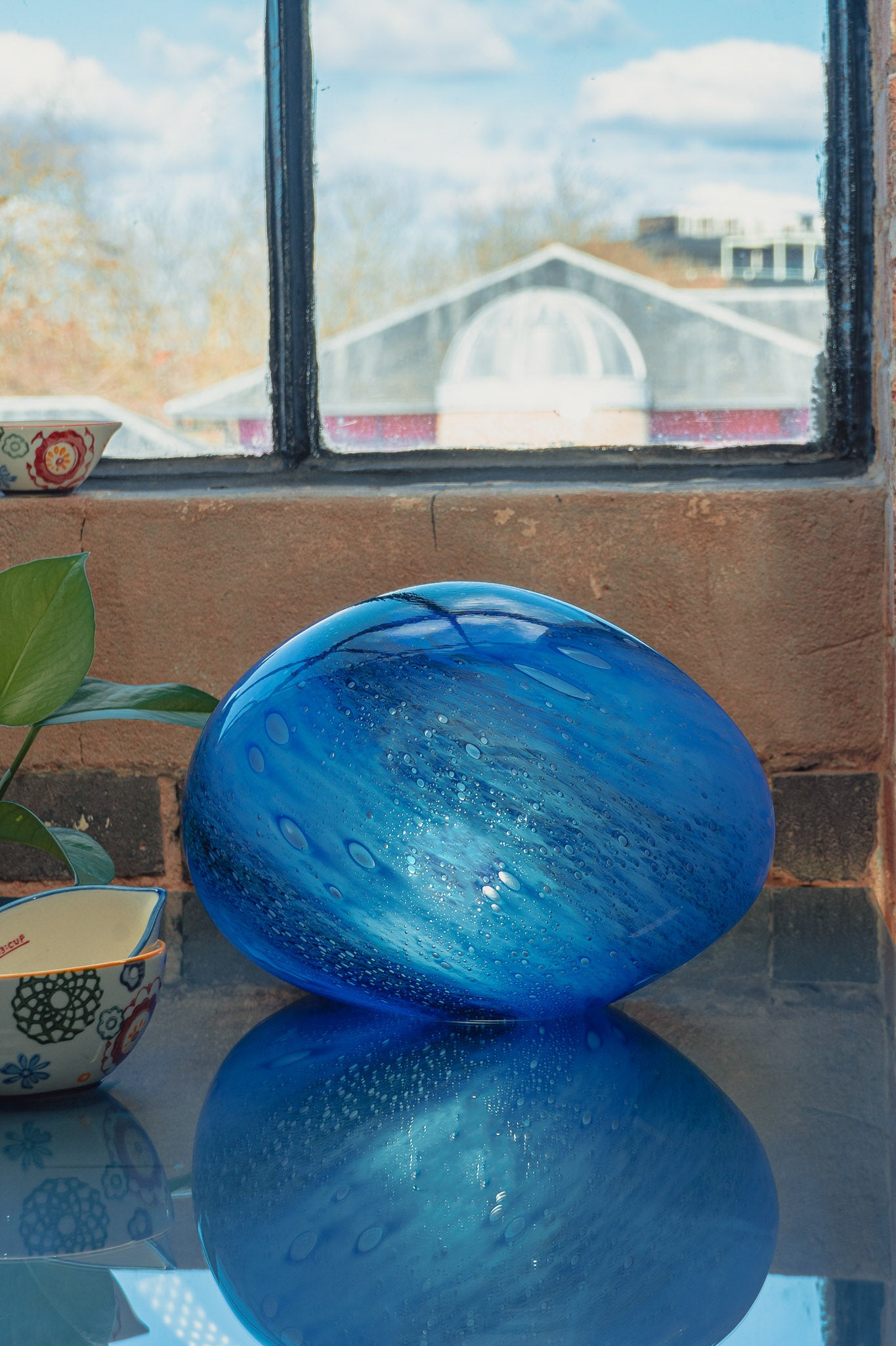 Nebula- HandBlown Glass Lamp - Pebble