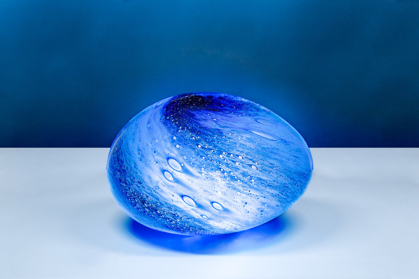 Nebula- HandBlown Glass Lamp - Pebble