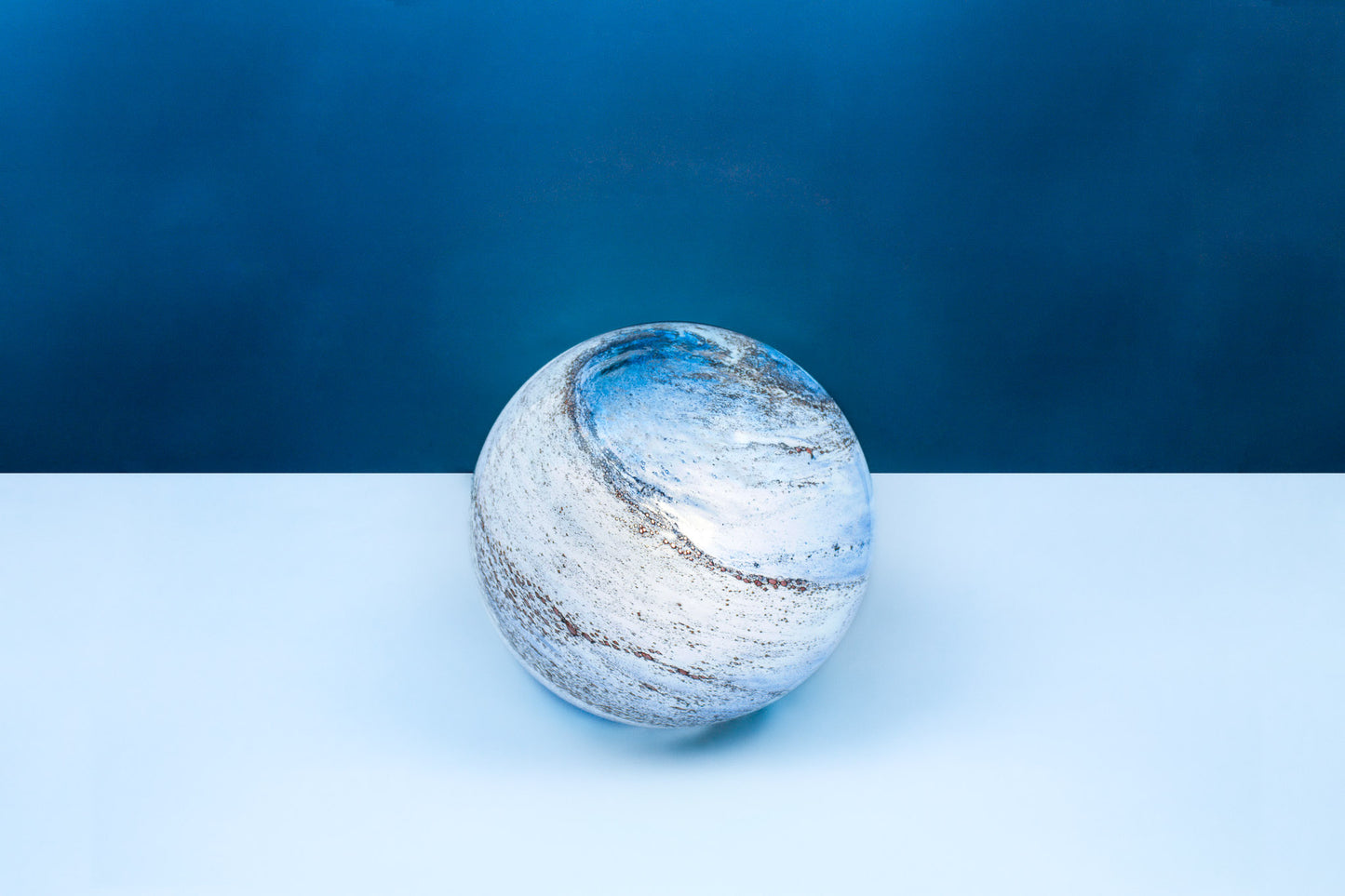 Cloudy Copper - Small HandBlown Glass Lamp