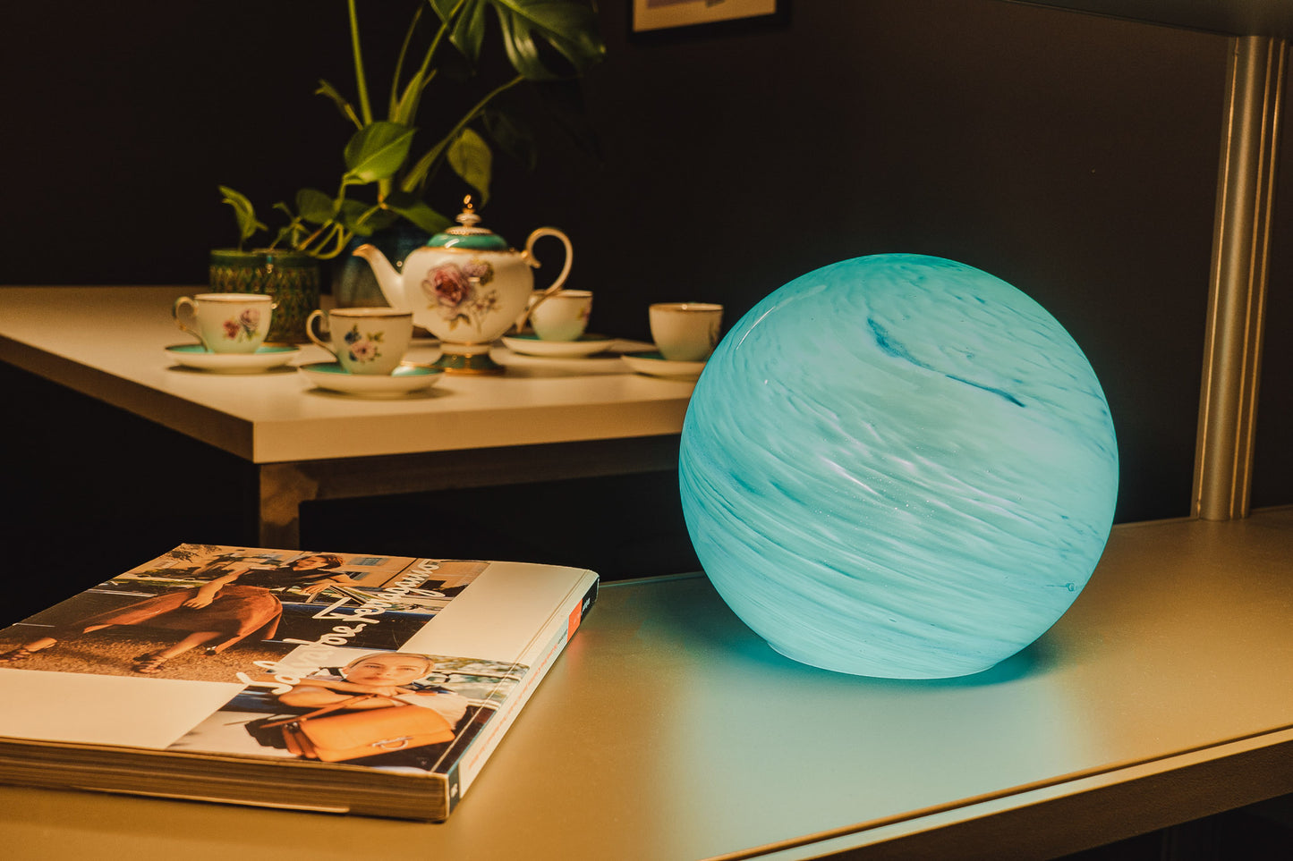 Waterfall - Small HandBlown Glass Lamp