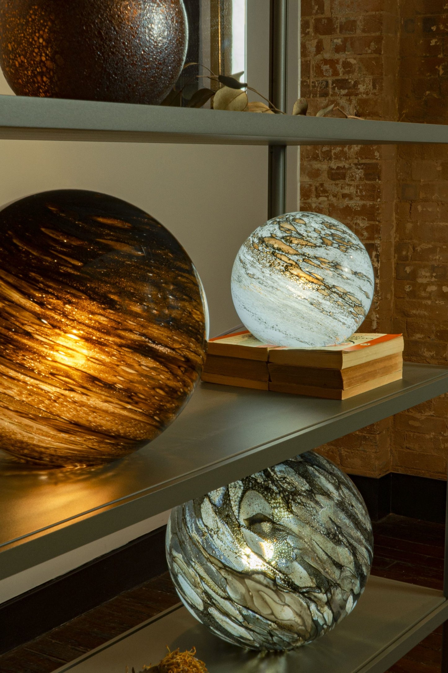 Meteorite - Large HandBlown Glass Lamp