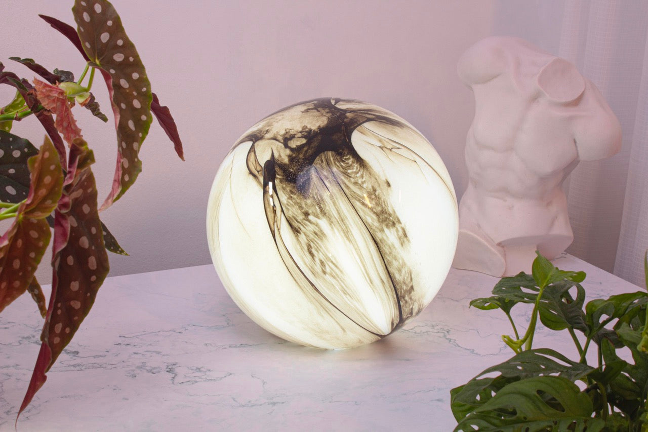 Moon Rock - Large HandBlown Glass Lamp