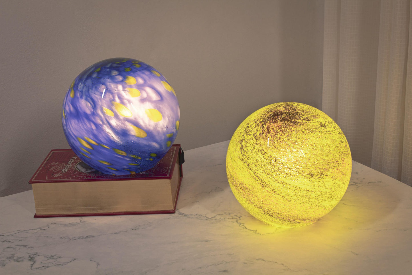 Peacock - Small HandBlown Glass Lamp