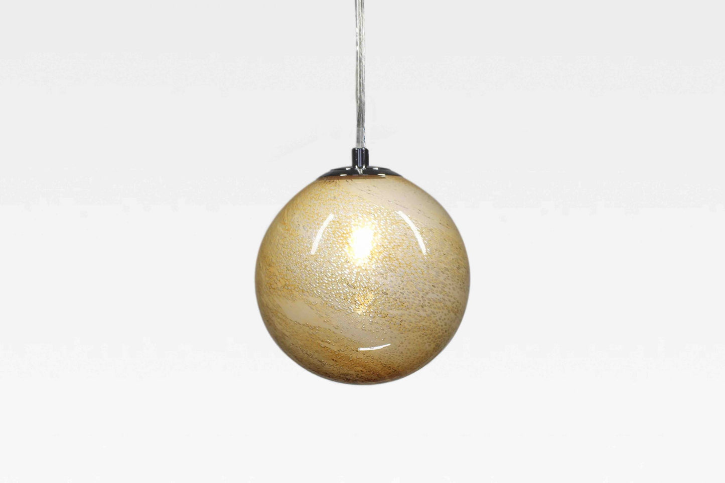 Sandstone - Handblown Glass Pendant Lamp – Adjustable Ceiling Light with Bulb Included