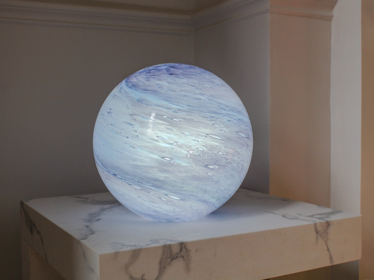 Lilac Sky - Large HandBlown Glass Lamp