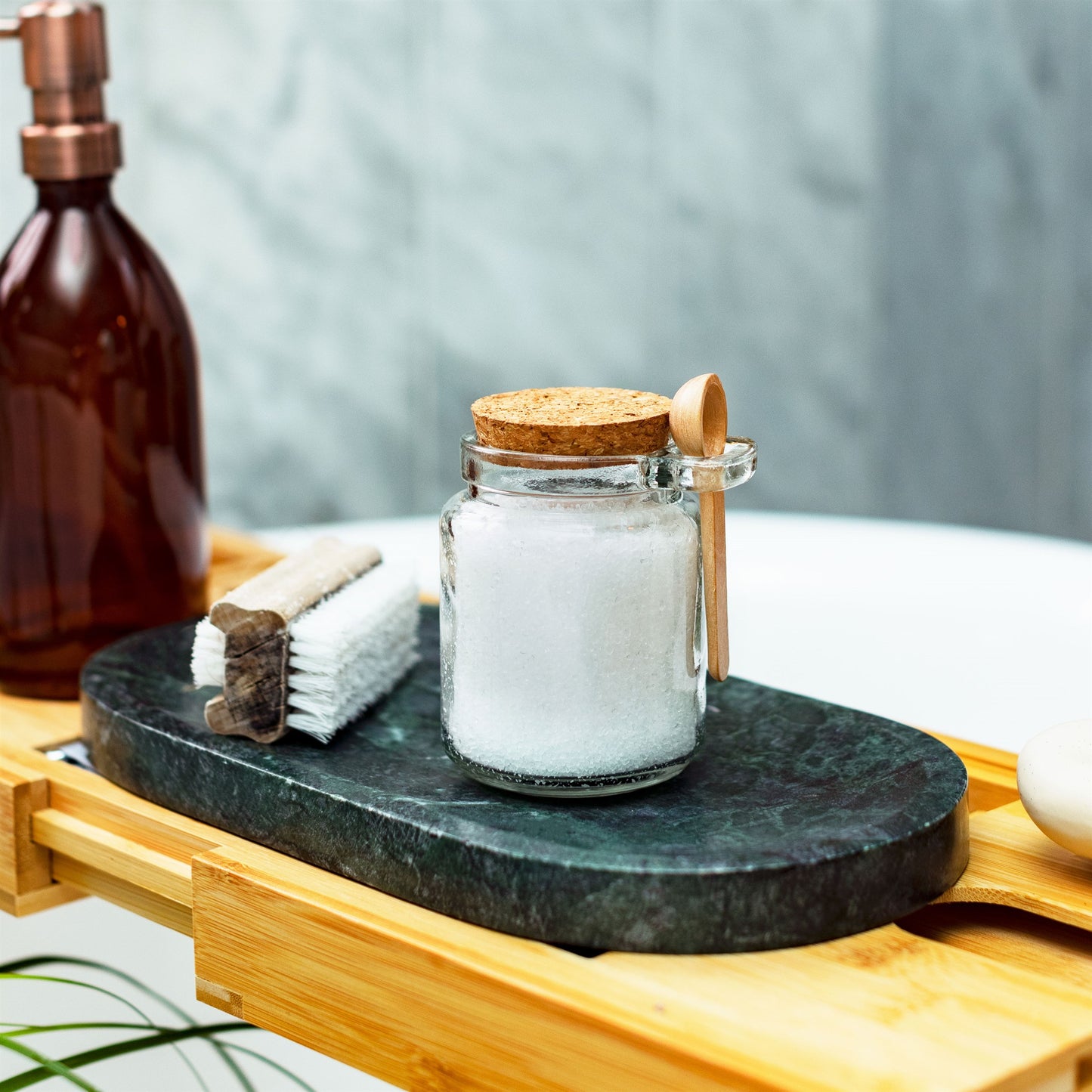 Jar With Cork Lid And Spoon