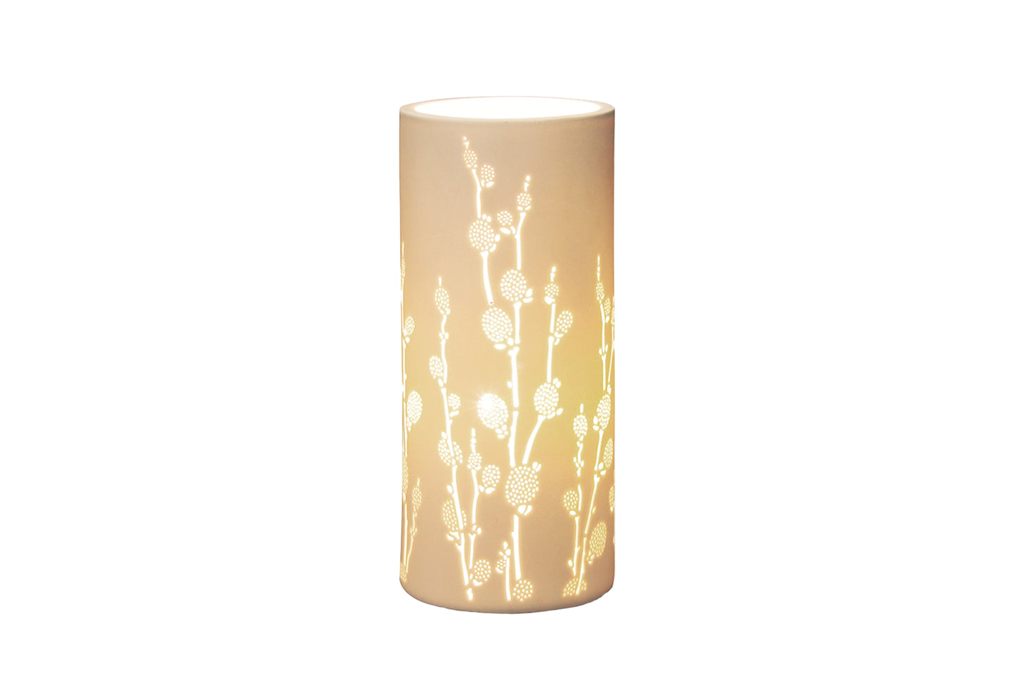 Handmade Blooming Branches Porcelain Column Lamp