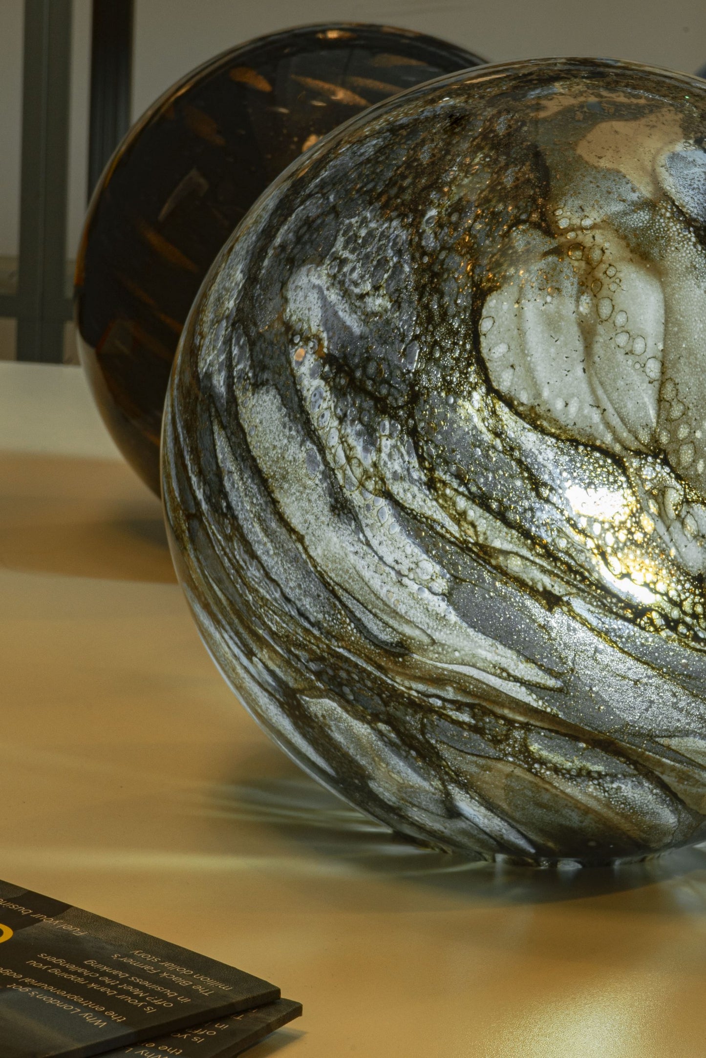 Smokey Quartz - Large HandBlown Glass Lamp