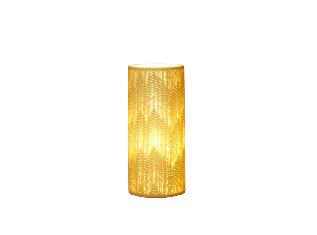 Handmade Tassels Porcelain Column Lamp