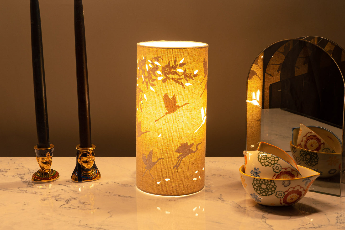 Cranes Fabric Lamp