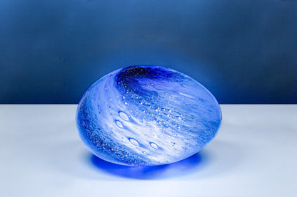 Handblown Colour Changing Glass Lamp - Pebble