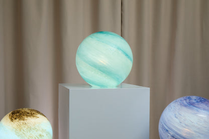 Handblown Glass Sphere Lamp 28cm | Colour Changing, Remote & App