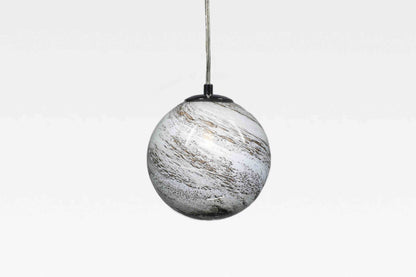 Mercury Swirl - Handblown Glass Pendant Lamp – Adjustable Ceiling Light with Bulb Included