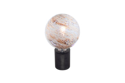 Handblown Glass Lamp with Marble Base