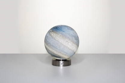 Cordless Rechargeable Chrome based Glass lamp  - Sand & Sea