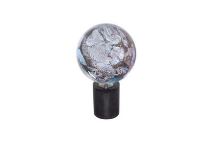 Handblown Glass Lamp with Marble Base