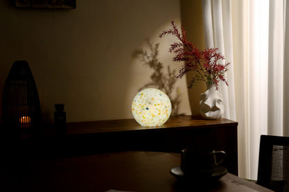 Handblown Colour-Changing Glass Sphere Lamp - Small