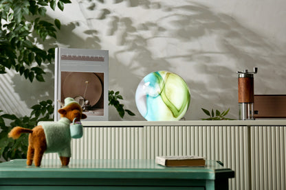 Handblown Colour-Changing Glass Sphere Lamp - Small