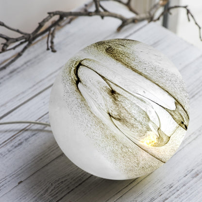 Handblown Colour-Changing Glass Sphere Lamp - Small