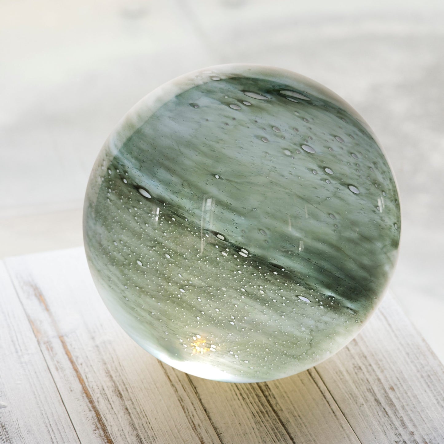 Handblown Colour-Changing Glass Sphere Lamp - Large