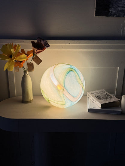 Handblown Colour-Changing Glass Sphere Lamp - Large