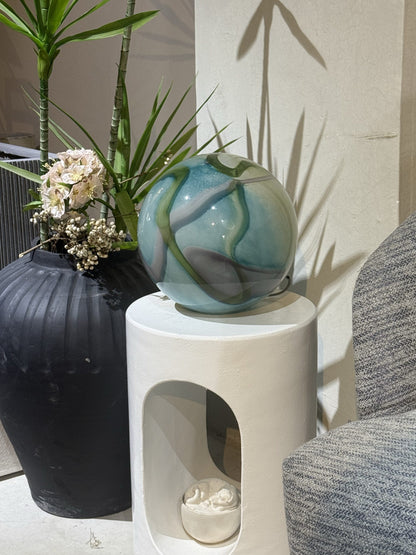 Handblown Colour-Changing Glass Sphere Lamp - Large