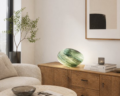 Colour Changing Glass Lamp with Remote — Pebble | Handblown