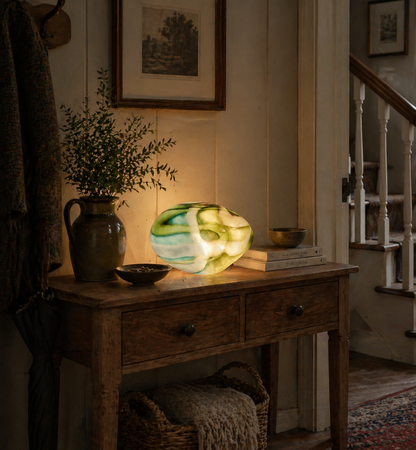 Colour Changing Glass Lamp with Remote — Pebble | Handblown