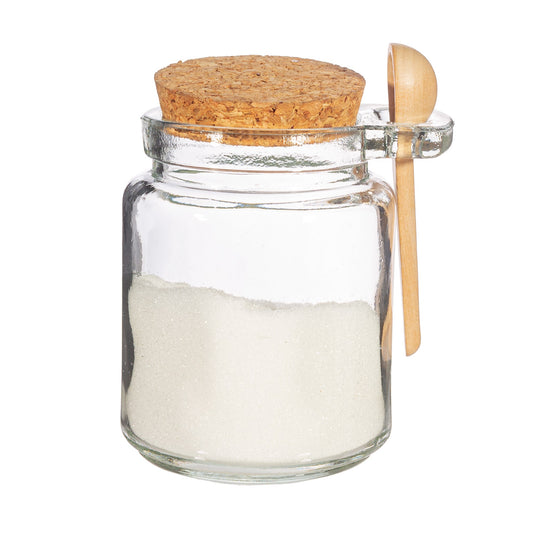 Jar With Cork Lid And Spoon