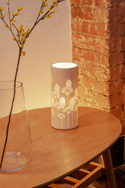 Handmade Vector Art Porcelain Column Lamp