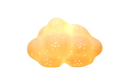 White Glazed Cloud Table Lamp with Light-Transmitting Dot Details – Soft Ambient Glow