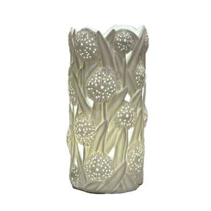 Dandelion 3D Textured Ceramic Touch Lamp – Rechargeable & Dimmable