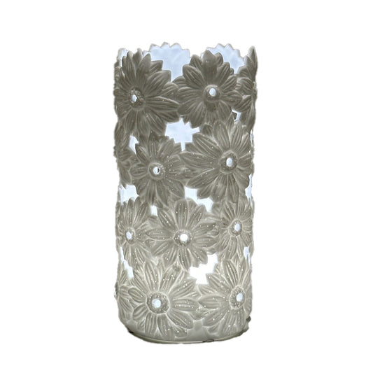 Daisies 3D Textured Ceramic Touch Lamp – Rechargeable & Dimmable