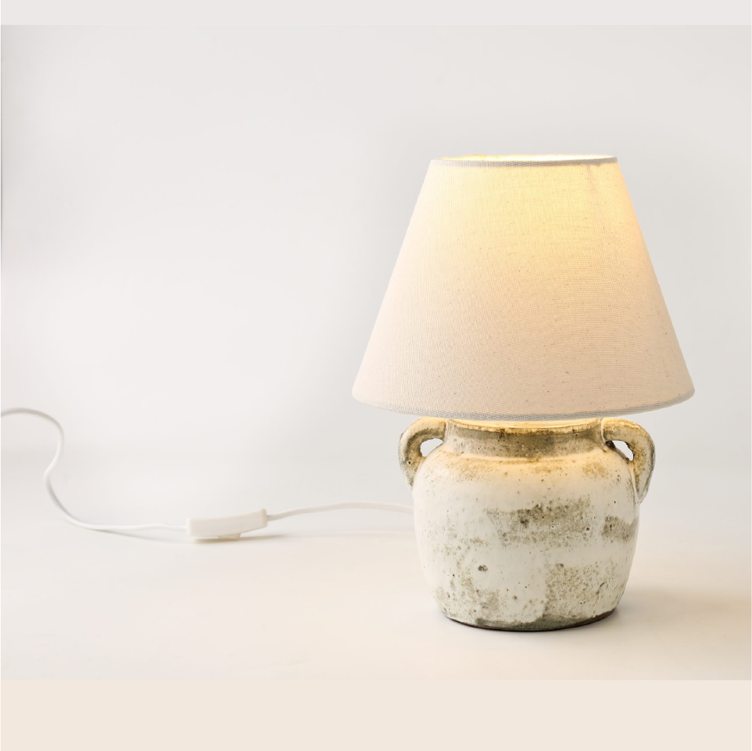 Demova Stone & Fabric Table Lamp